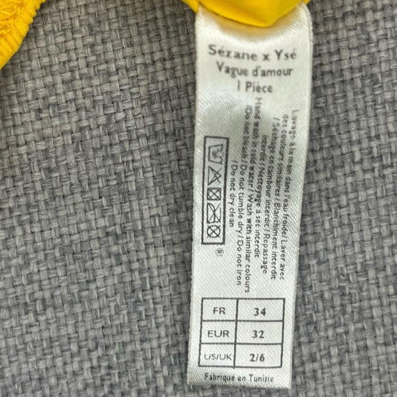 SÉZANE x YSÉ Yellow Ribbed One Piece Swimsuit! Perfect Condition! - Picture 5 of 6